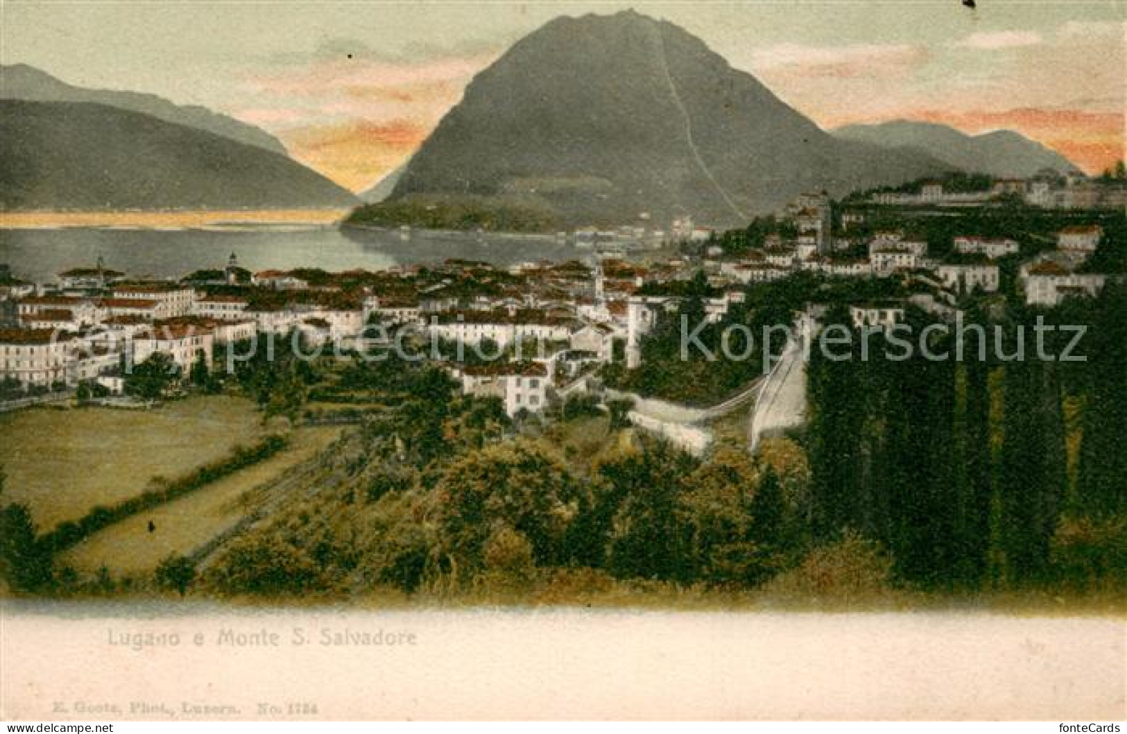 13738401 Lugano Lago Di Lugano E Monte San Salvatore Lugano Lago Di Lugano - Sonstige & Ohne Zuordnung