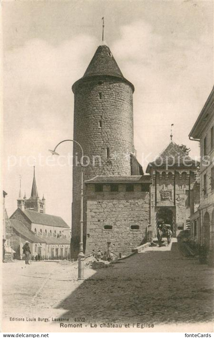 13738368 Romont  FR Le Chateau Et L'Eglise  - Autres & Non Classés