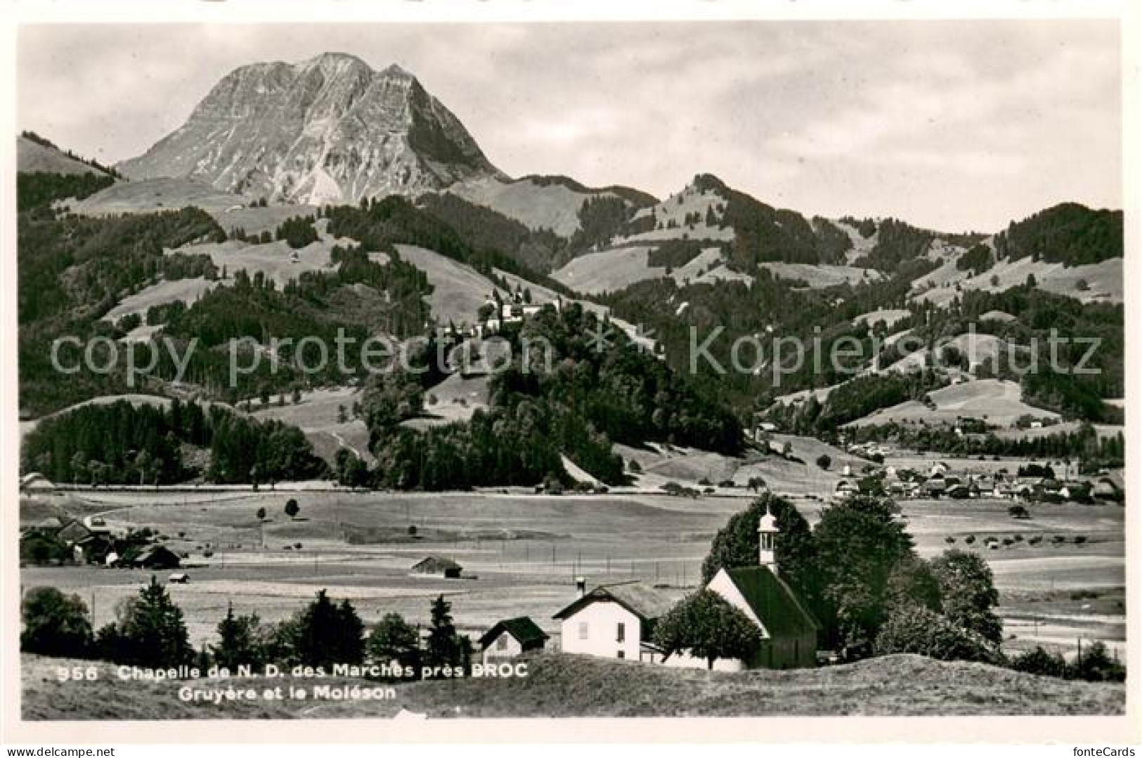 13738354 Gruyere Gruyeres FR Chapelle De ND Des Marches Gruyere Et Le Moleson  - Autres & Non Classés