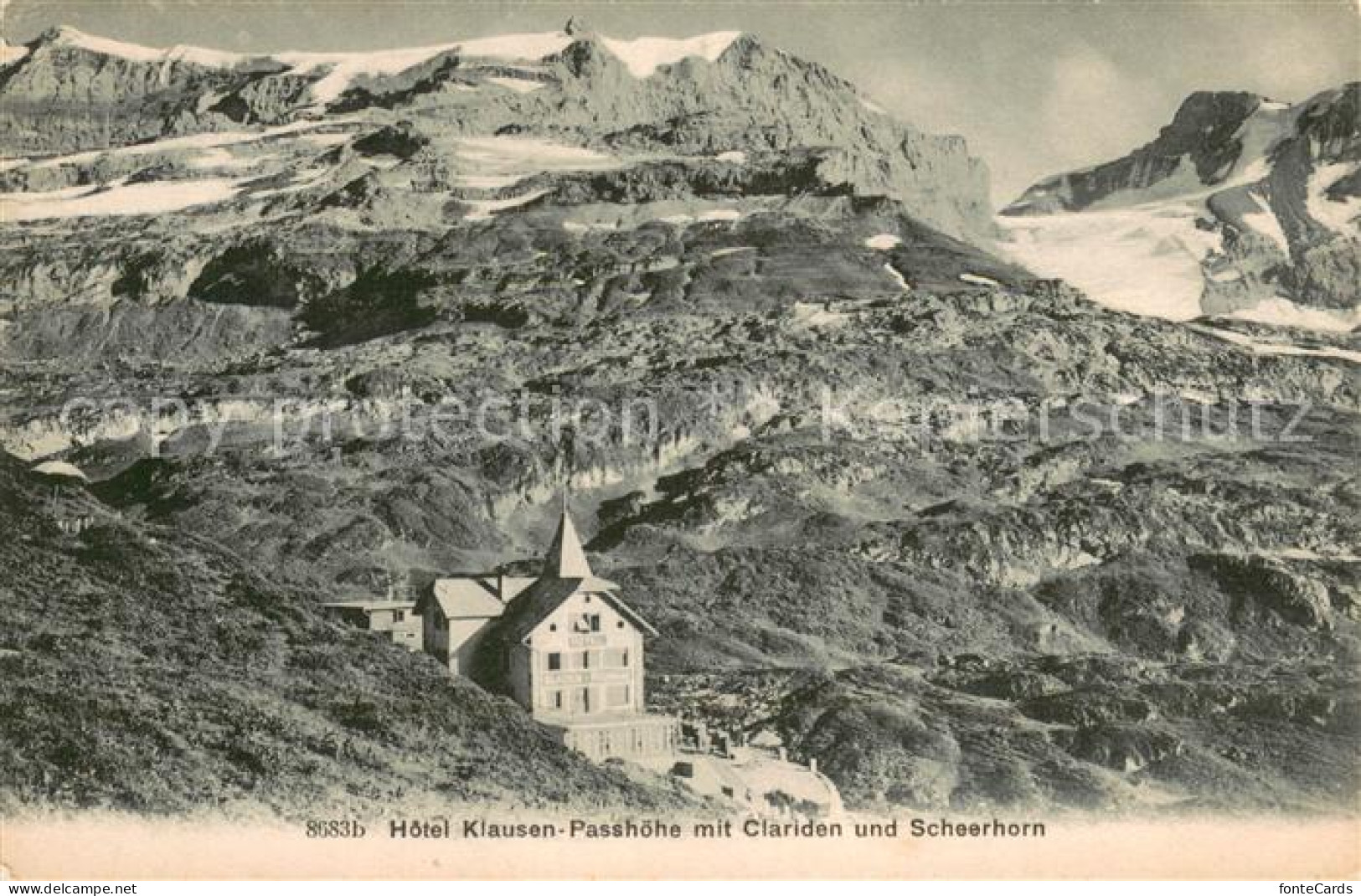 13738333 Klausenpasshoehe Hotel Klausen Passhoehe Mit Clariden Und Scheerhorn Kl - Autres & Non Classés