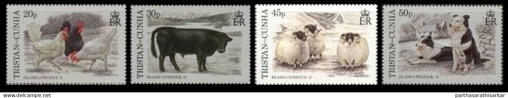 TRISTAN DA CUNHA 1997 DOMESTIC ANIMALS COMPLETE SET MNH - Tristan Da Cunha