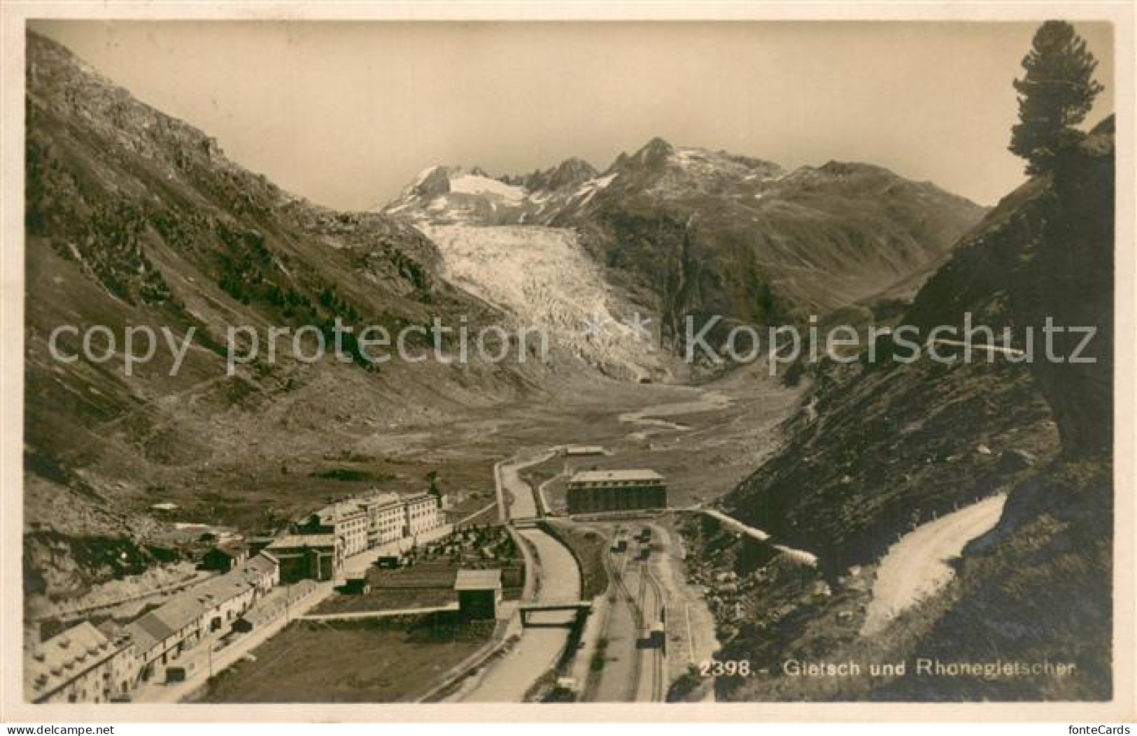 13738192 Gletsch Mit Rhonegletscher Gletsch - Autres & Non Classés