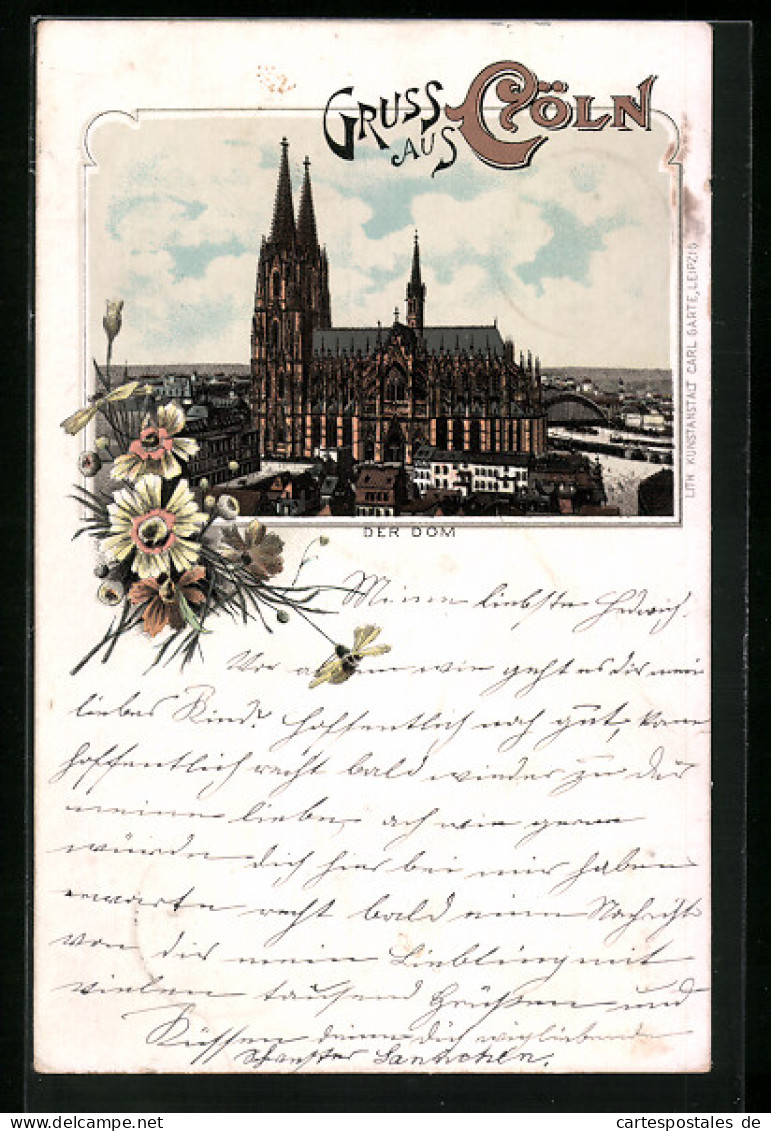 Lithographie Cöln, Der Dom  - Koeln