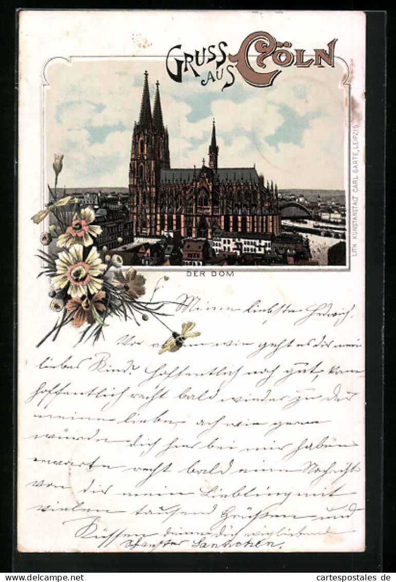 Lithographie Cöln, Der Dom  - Köln