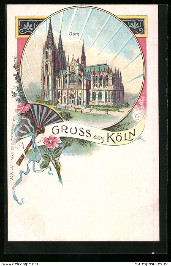 Lithographie Köln, Blick Zum Dom  - Köln