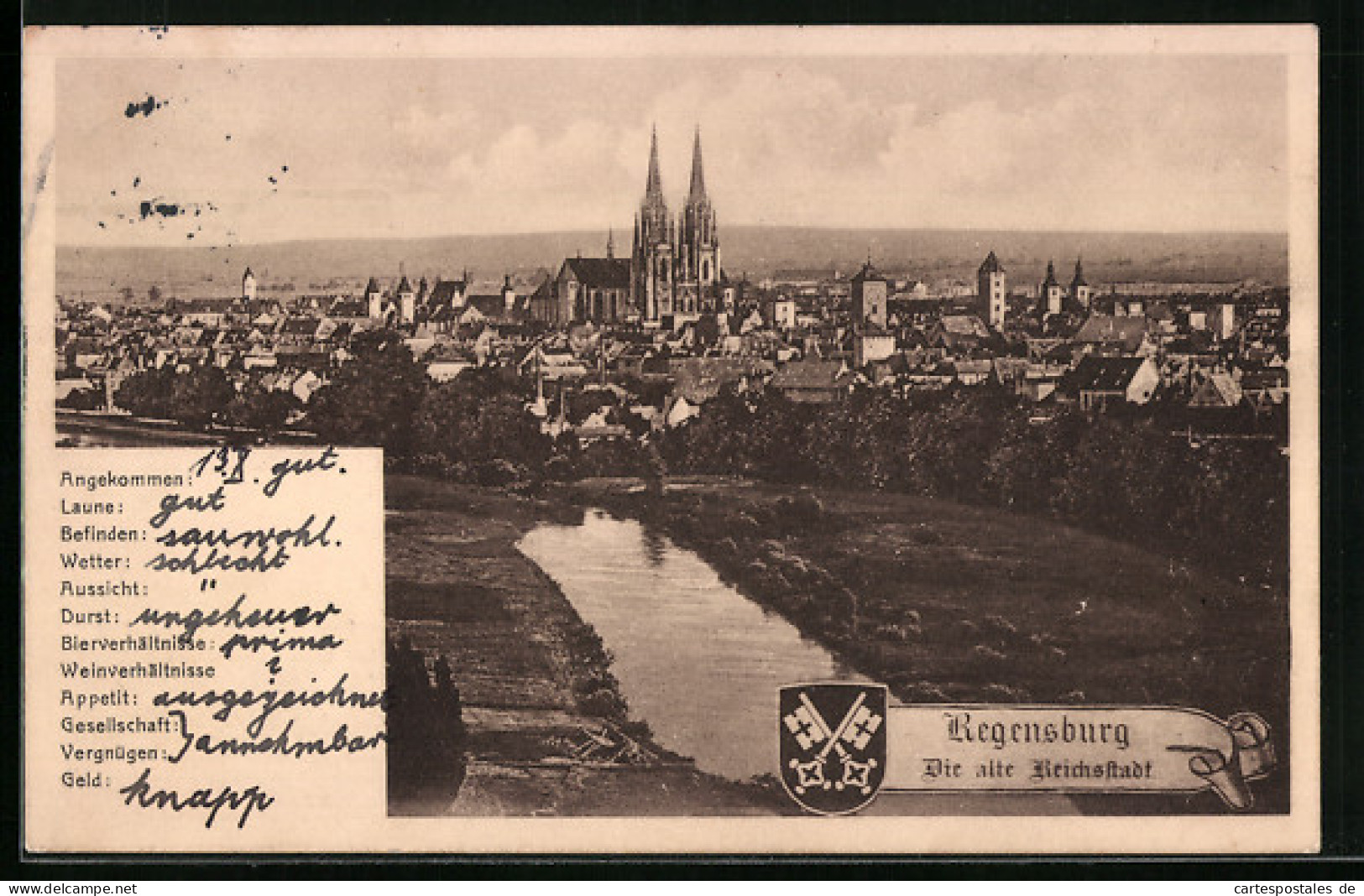 AK Regensburg, Blick Auf Die Stadt  - Regensburg