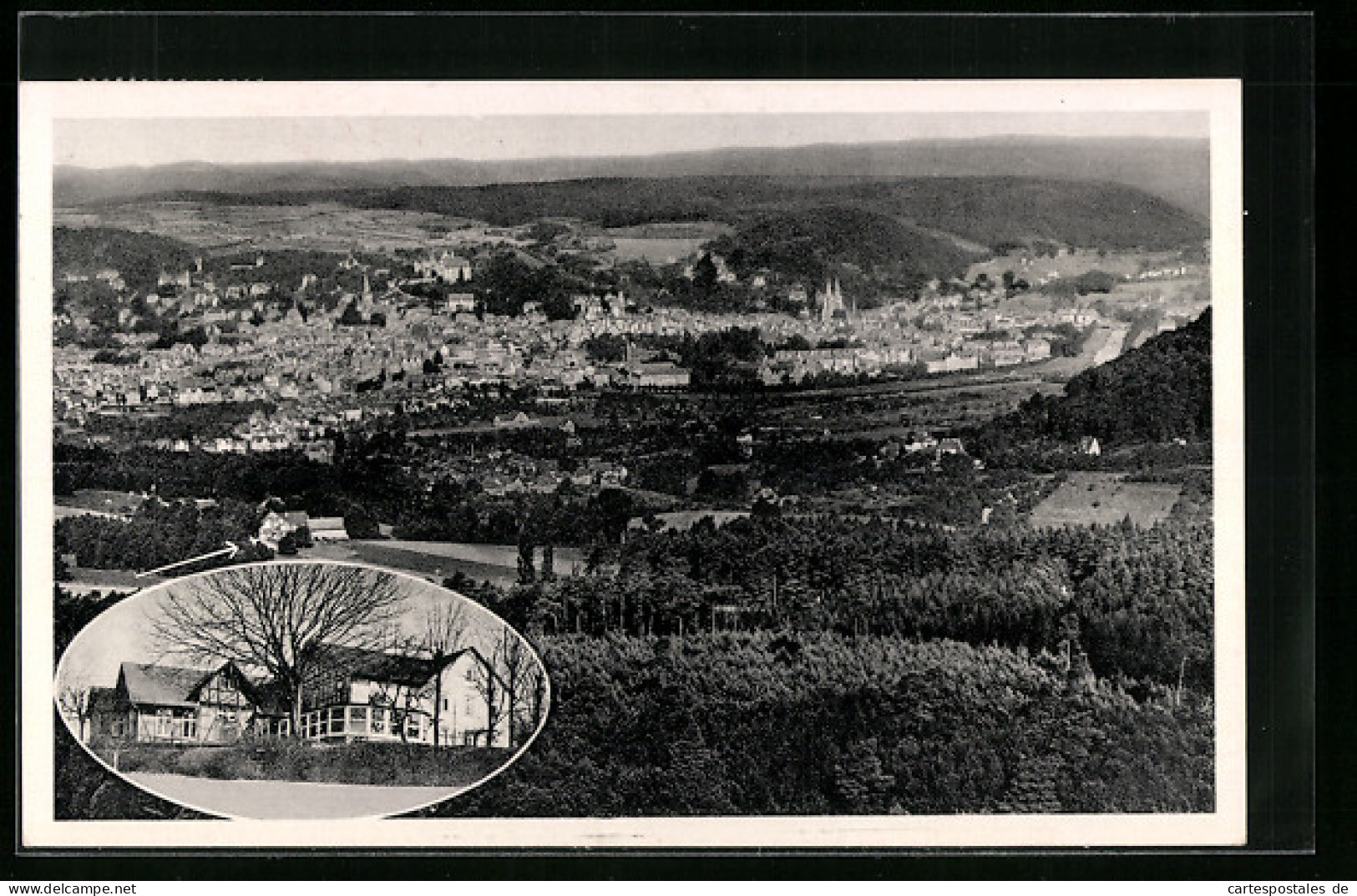 AK Marburg /L., Waldgaststätte Hansenhaus Rechts, Ortsansicht  - Marburg