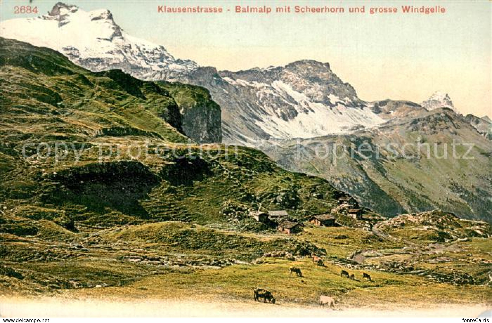 13737971 Klausenstrasse Balmalp Mit Scheerhorn Und Grosse Windgelle Klausenstras - Autres & Non Classés