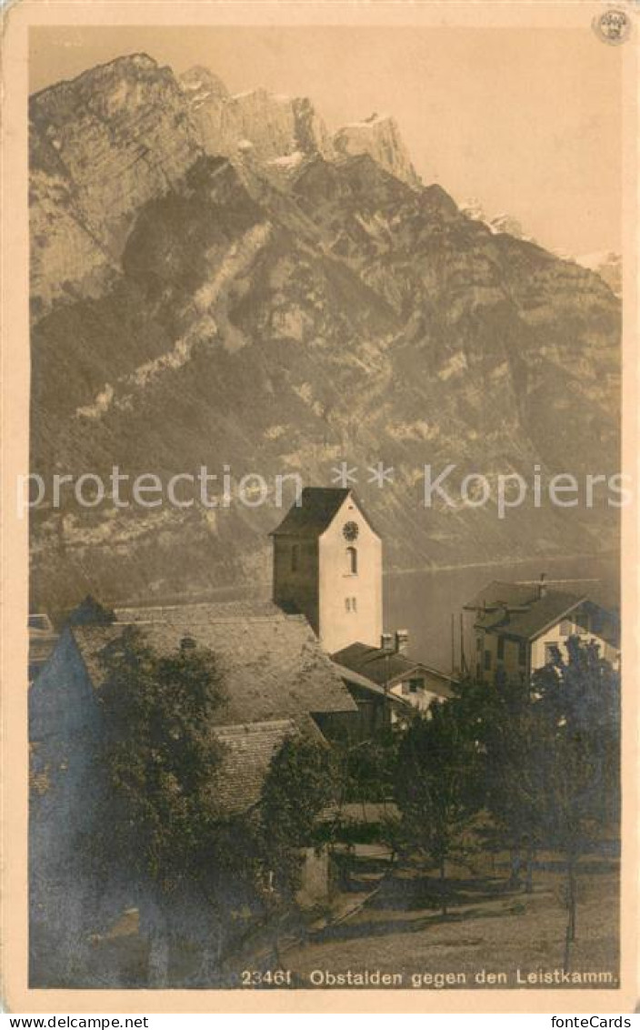 13737333 Obstalden Mit Kirche Und Leistkamm Obstalden - Other & Unclassified