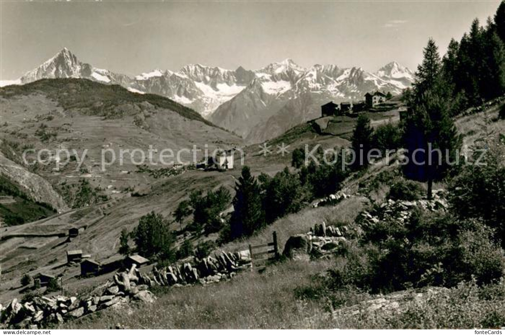 13737254 Eggen Mit Bietschhorn Nesthorn Und Aletschhorn Eggen - Autres & Non Classés