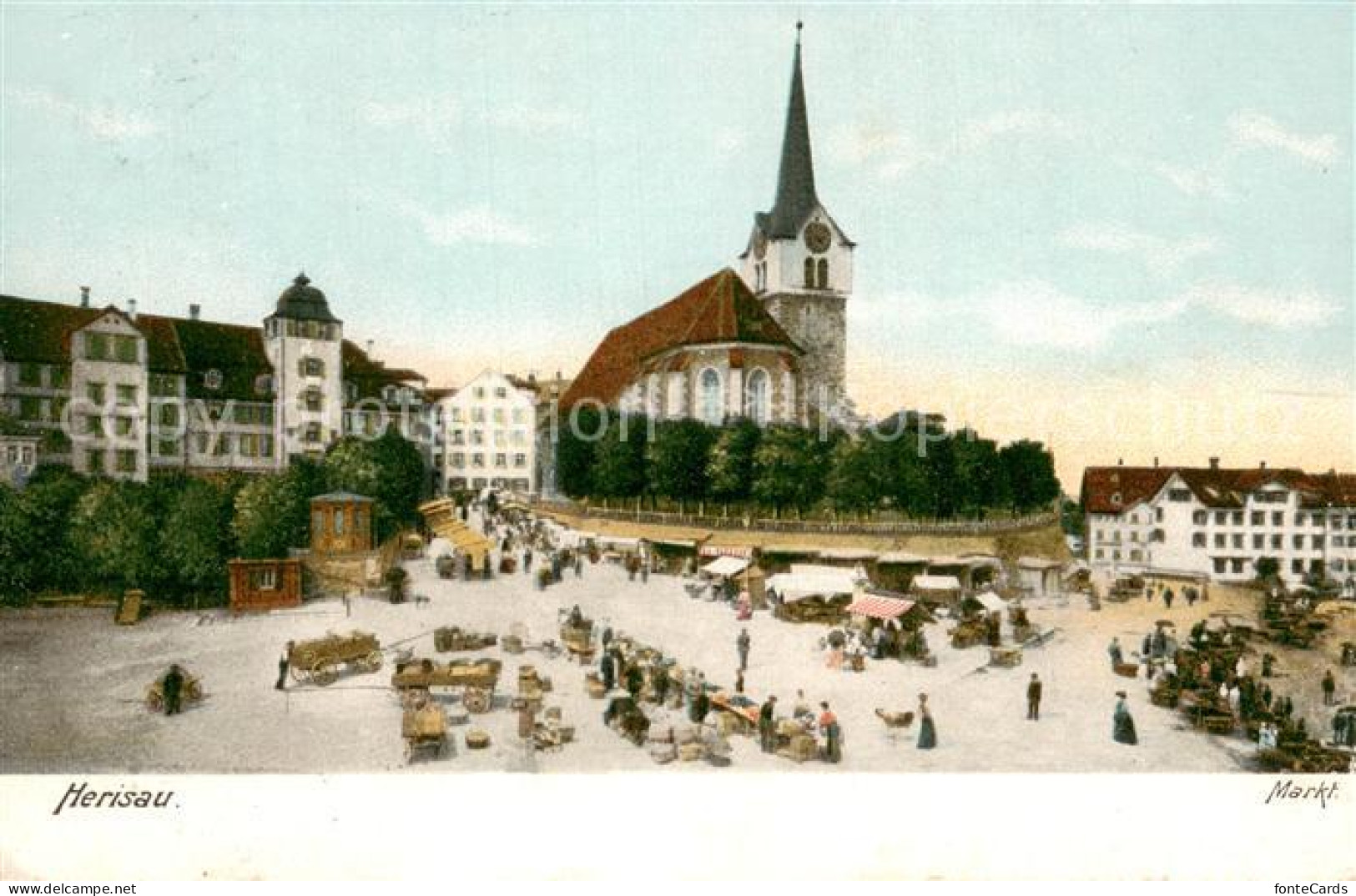 13736232 Herisau AR Marktplatz Kirche Herisau AR - Autres & Non Classés