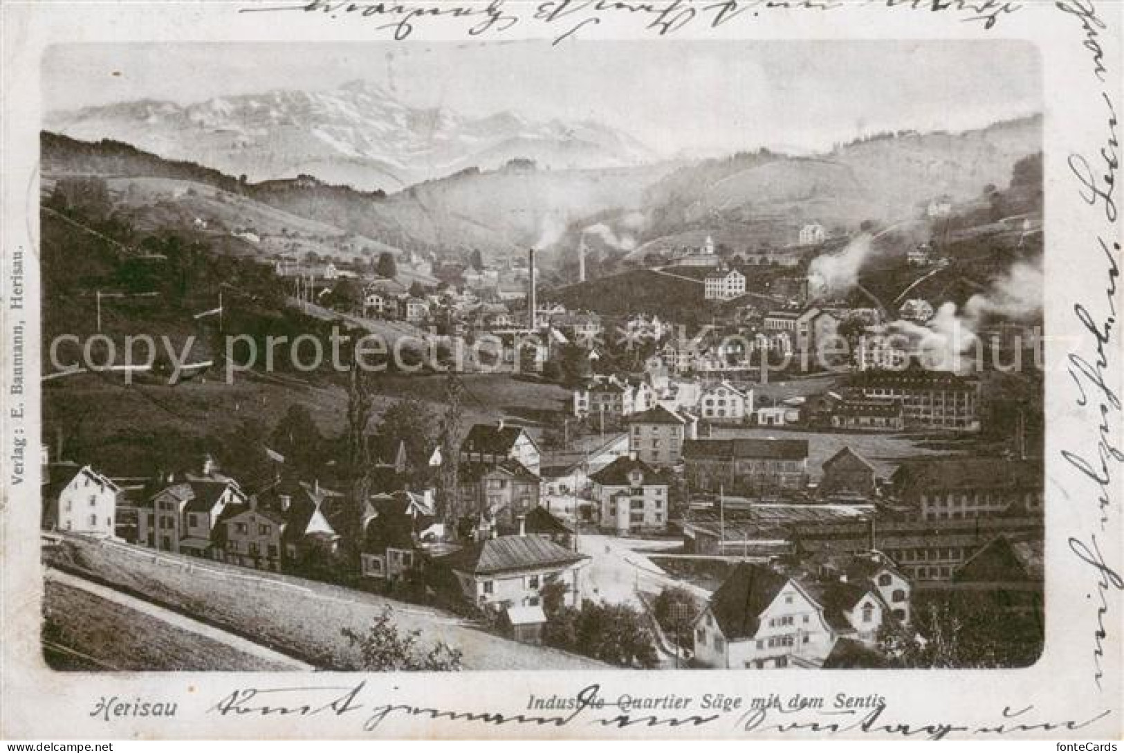 13736228 Herisau AR Industrie Quartier Saege Mit Dem Saentis Herisau AR - Autres & Non Classés