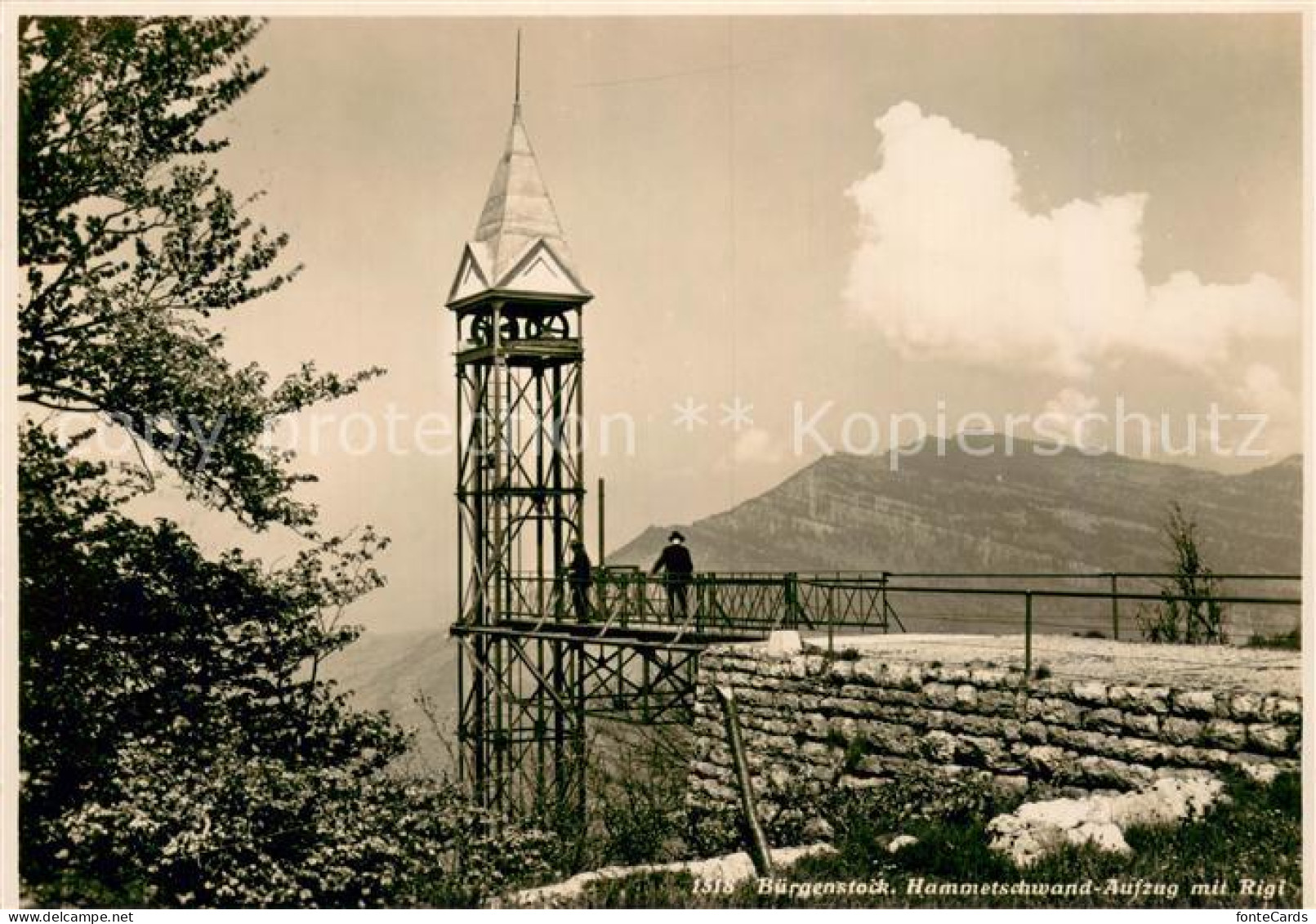 13736020 Buergenstock Vierwaldstaettersee Hammetschwand Aufzug Mit Rigi Buergens - Autres & Non Classés