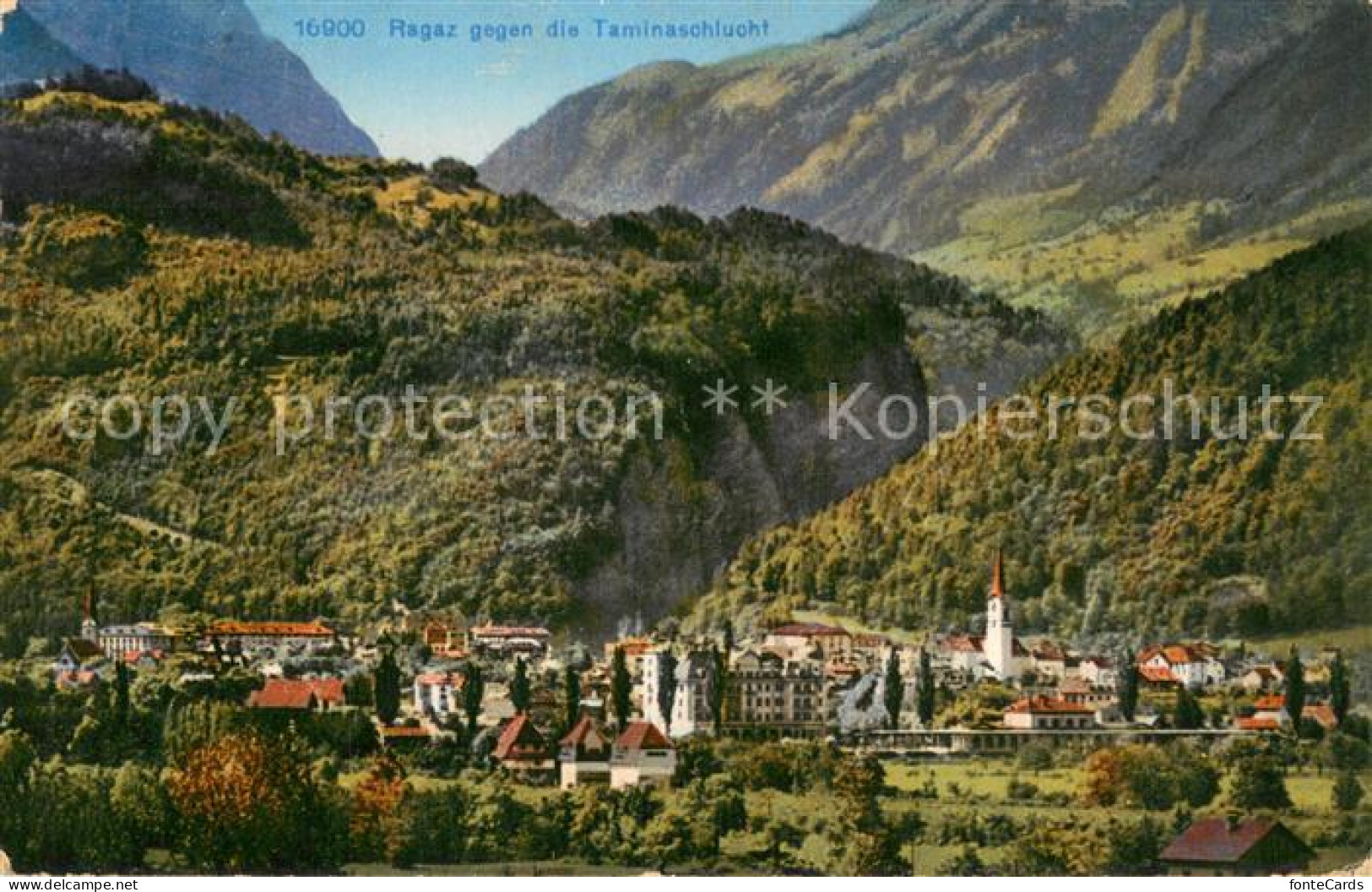 13735970 Ragaz Bad SG Panorama Mit Taminaschlucht  - Other & Unclassified