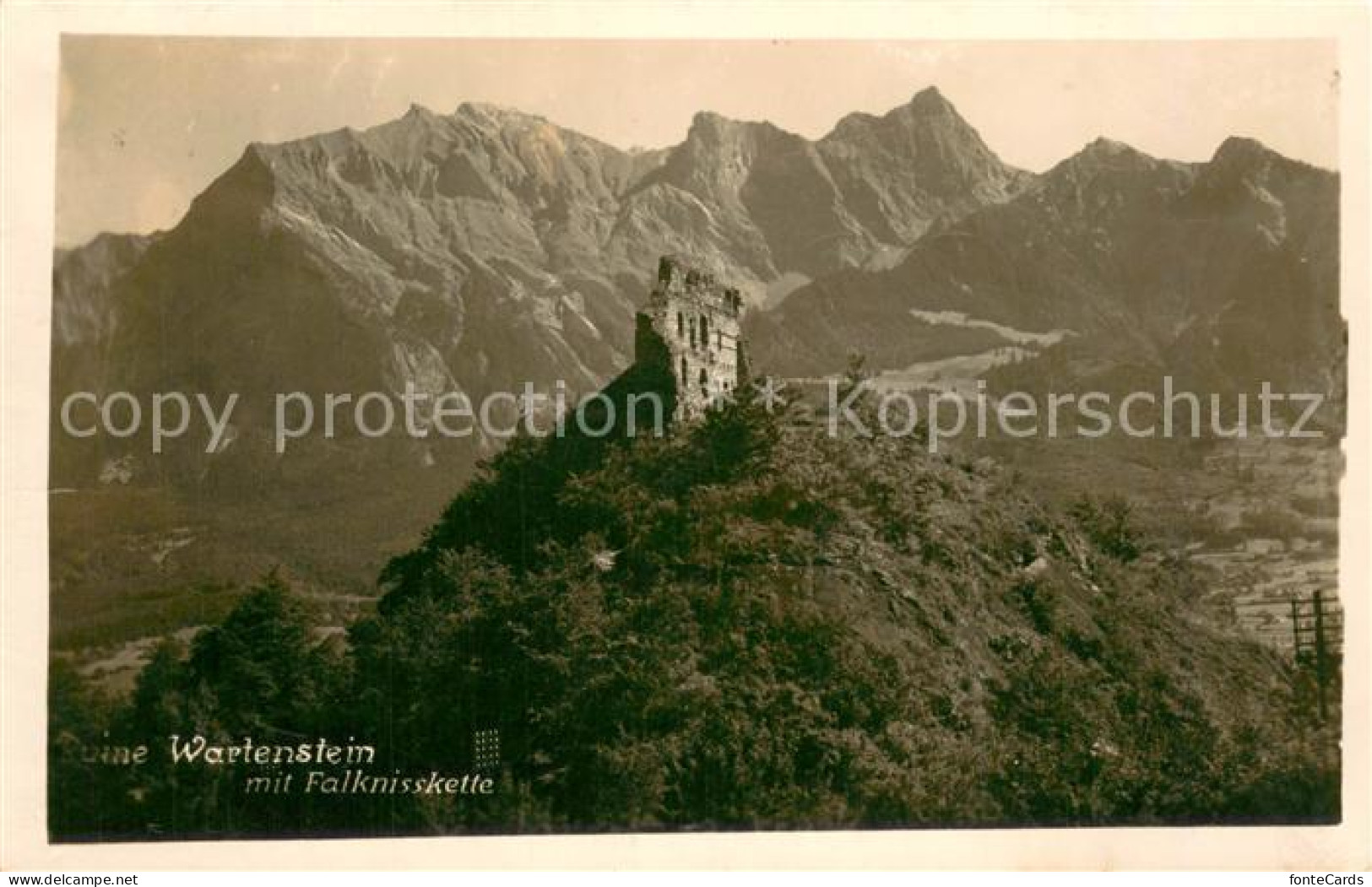 13735933 Wartenstein Ruine Ragaz Bad SG Mit Falkniskette  - Other & Unclassified