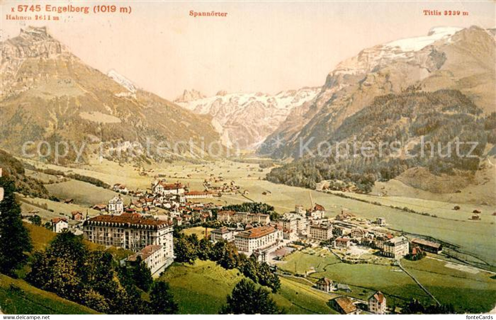 13735688 Engelberg  OW Mit Hahnen Spannoerter Und Titlis  - Other & Unclassified