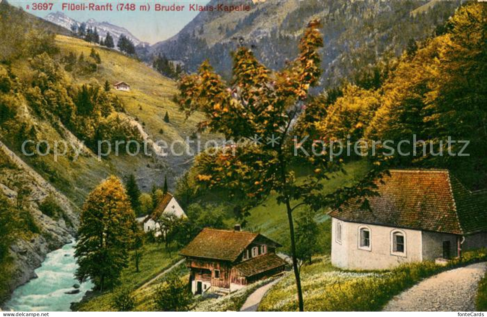13735638 Flueeli-Ranft Fluehli-Ranft OW Bruder Klaus Kapelle Panorama  - Other & Unclassified