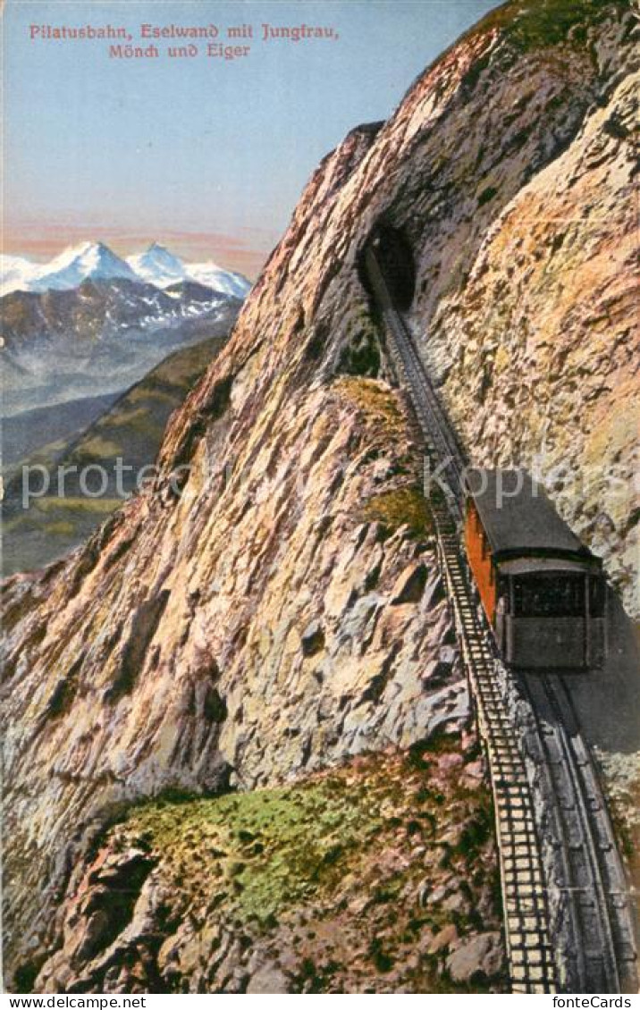 13735571 Pilatus Kulm OW Pilatusbahn Eselwand Mit Jungfrau Moench Und Eiger  - Other & Unclassified