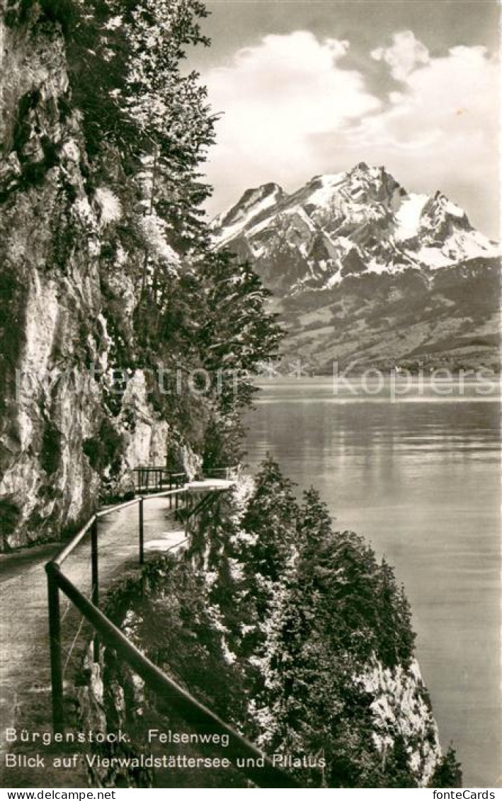 13735564 Buergenstock Vierwaldstaettersee Felsenweg Mit Pilatus Buergenstock - Autres & Non Classés