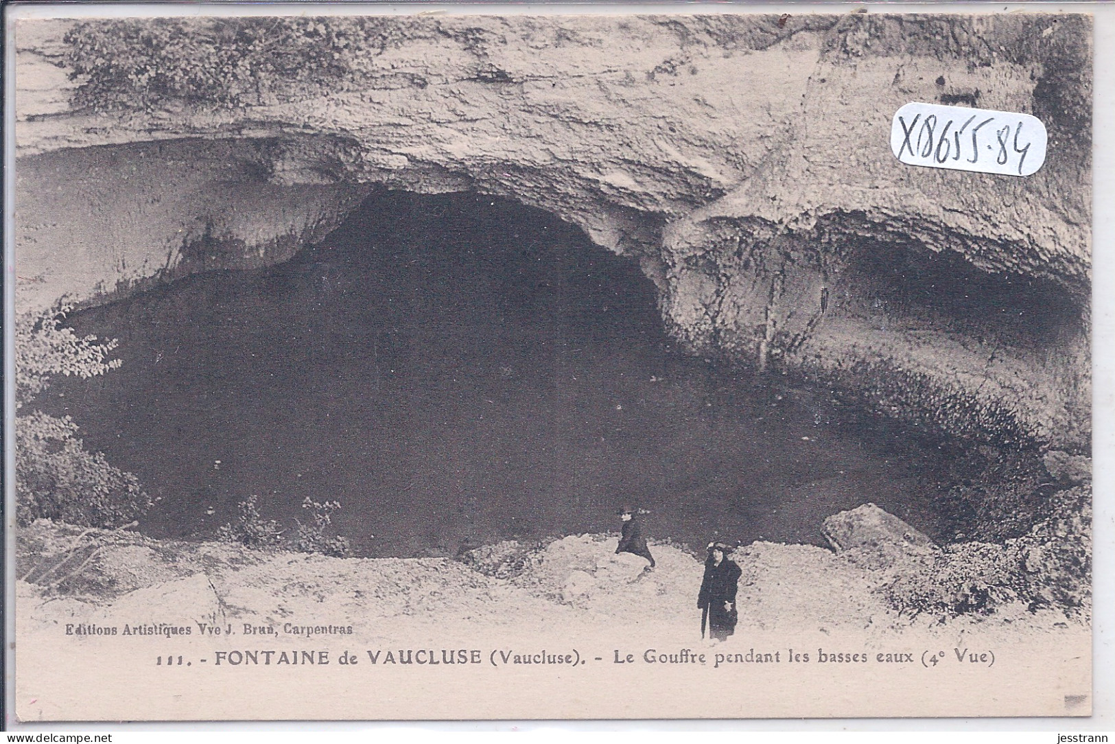 FONTAINE-DE-VAUCLUSE- LE GOUFFRE PENDANT LES BASSES EAUX- 4 EME VUE - Autres & Non Classés