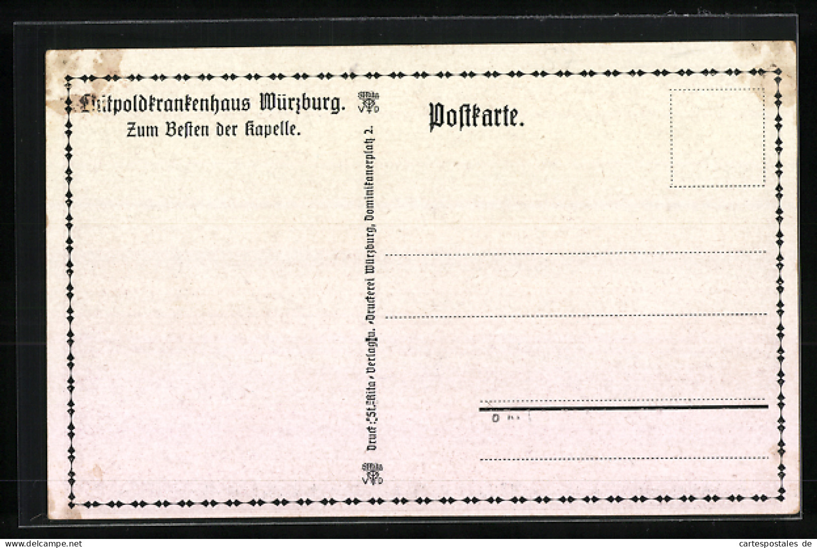 AK Würzburg, Luitpoldkrankenhaus, Baustein Für Die Kapelle  - Wuerzburg