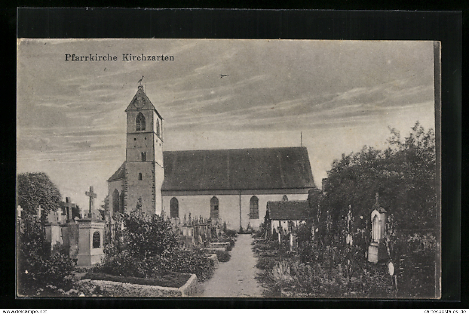 AK Kirchzarten, Die Pfarrkirche Mit Friedhof  - Kirchzarten