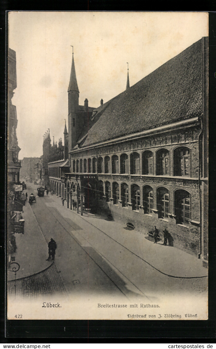 AK Lübeck, Breitestrasse Mit Rathaus  - Luebeck