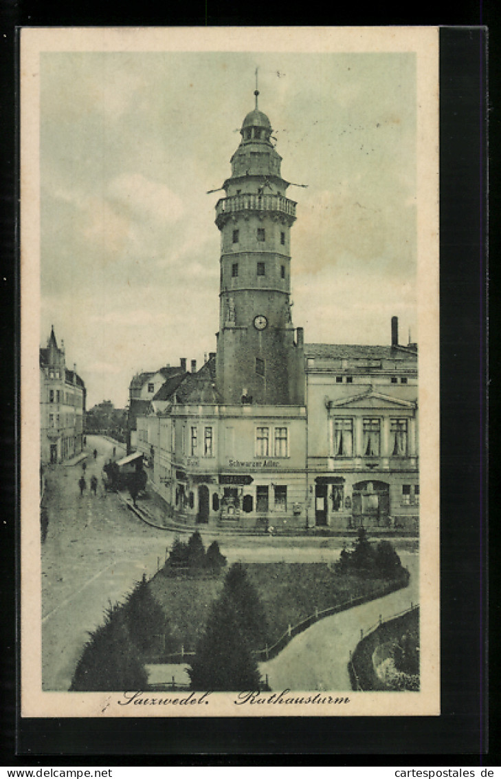 AK Salzwedel, Teilansicht Mit Dem Rathausturm  - Salzwedel