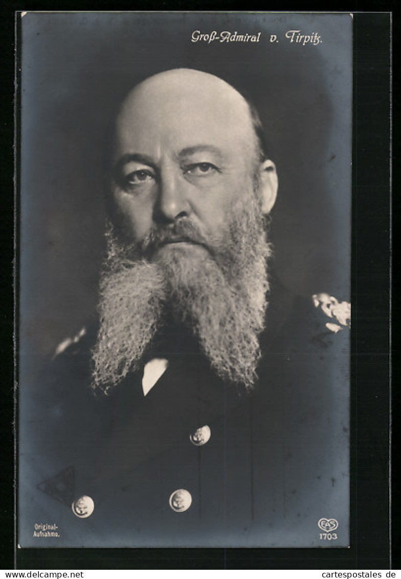 AK Portrait Von Gross-Admiral Von Tirpitz  - Autres & Non Classés