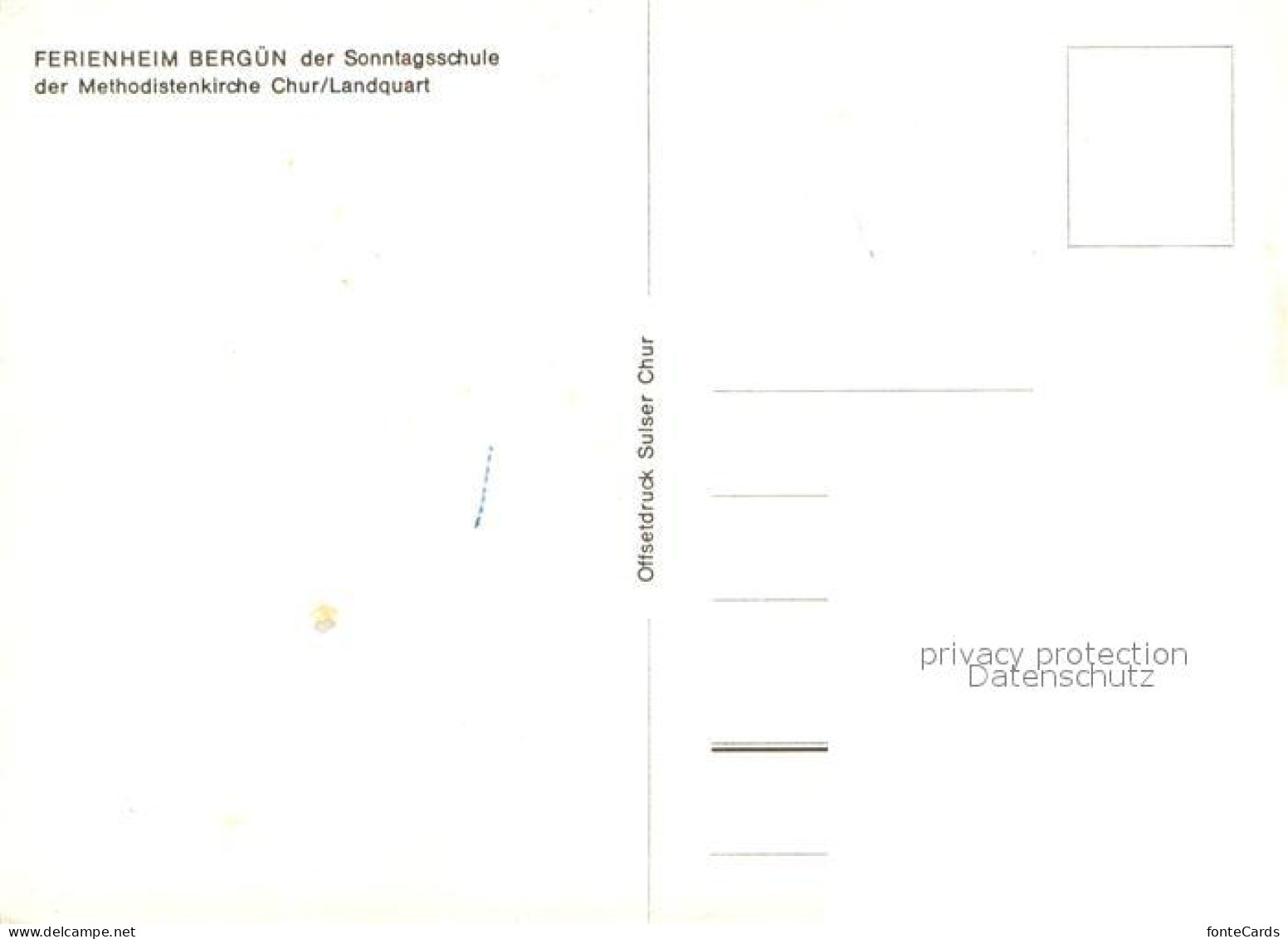 13734362 Berguen Bravuogn GR Ferienheim Berguen Der Sonntagsschule Der Methodist - Altri & Non Classificati