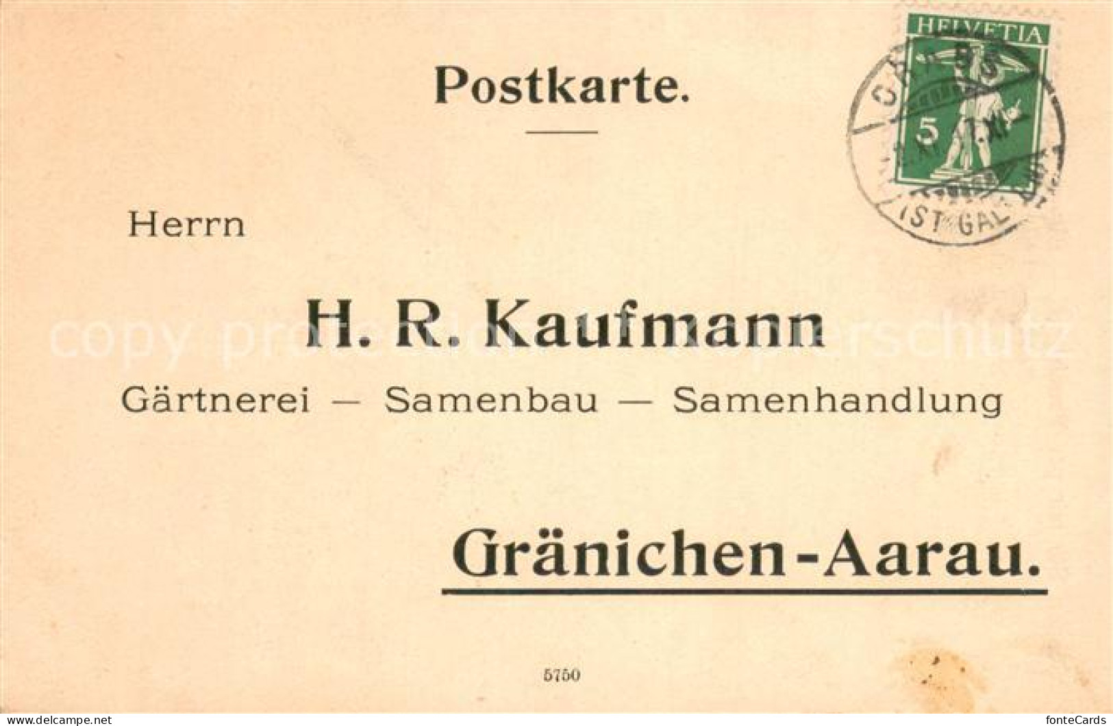 13734242 Graenichen H.R.Kaufmann Gaertnerei-Samenhandlung Geschaeftsschreiben Gr - Altri & Non Classificati