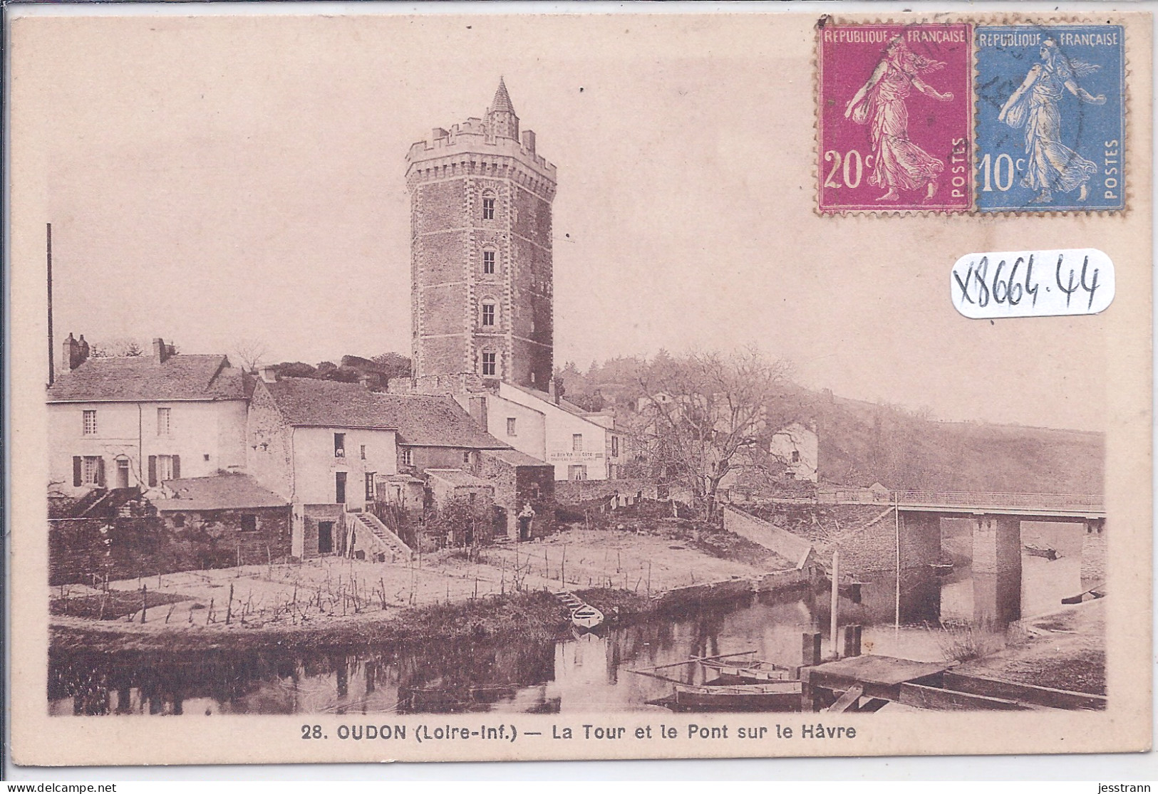 OUDON- LA TOUR ET LE PONT SUR LE HAVRE - Oudon