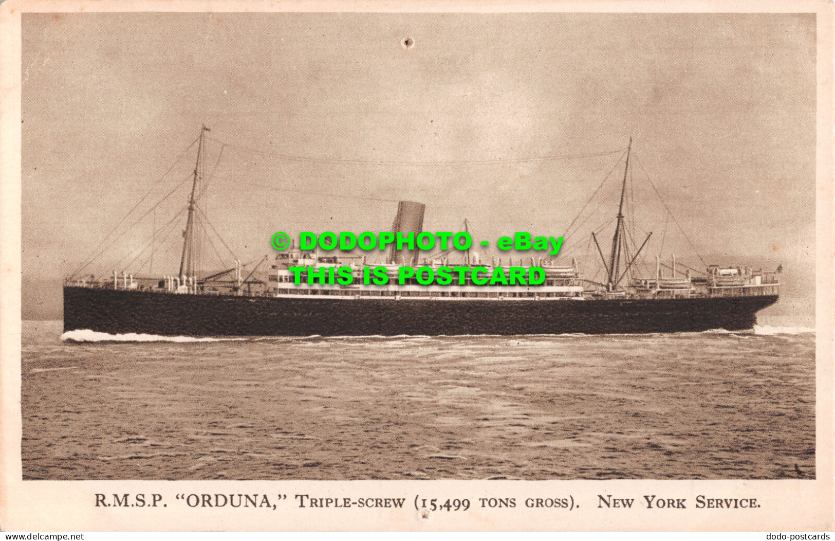 R511304 R. M. S. P. Orduna. Triple Screw. New York Service. Royal Mail. The Comf - Wereld