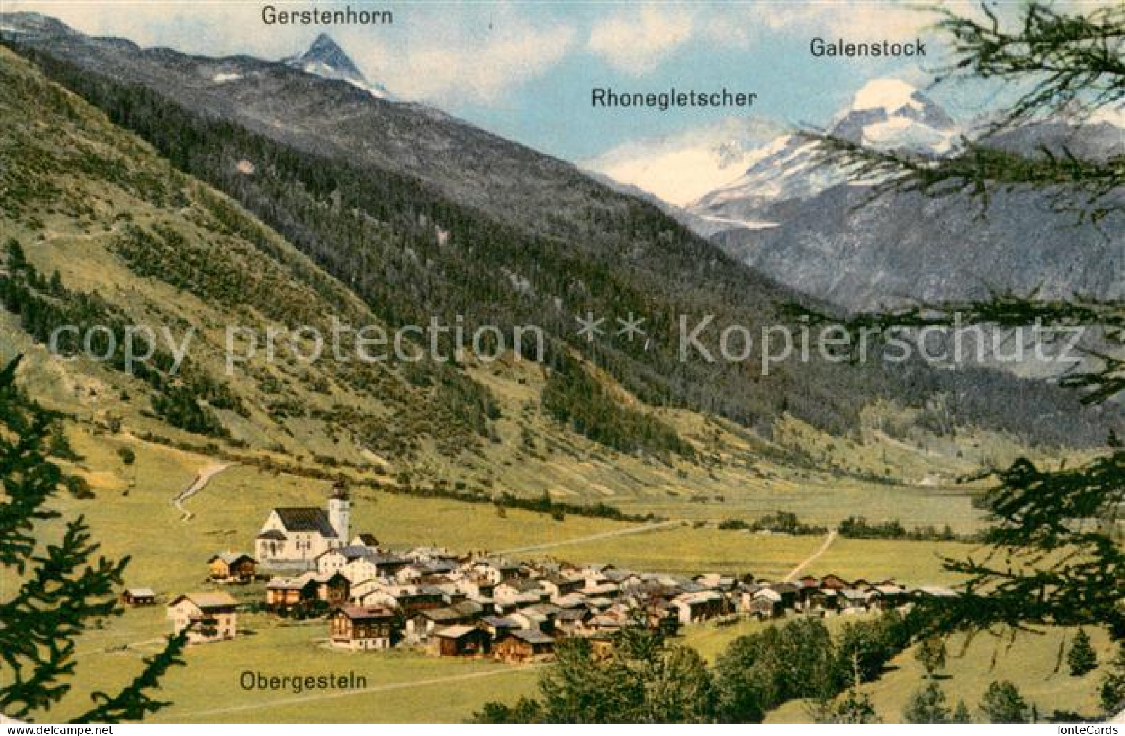 13733100 Obergesteln VS Mit Gerstenhorn Rhonegletscher Galenstock  - Andere & Zonder Classificatie