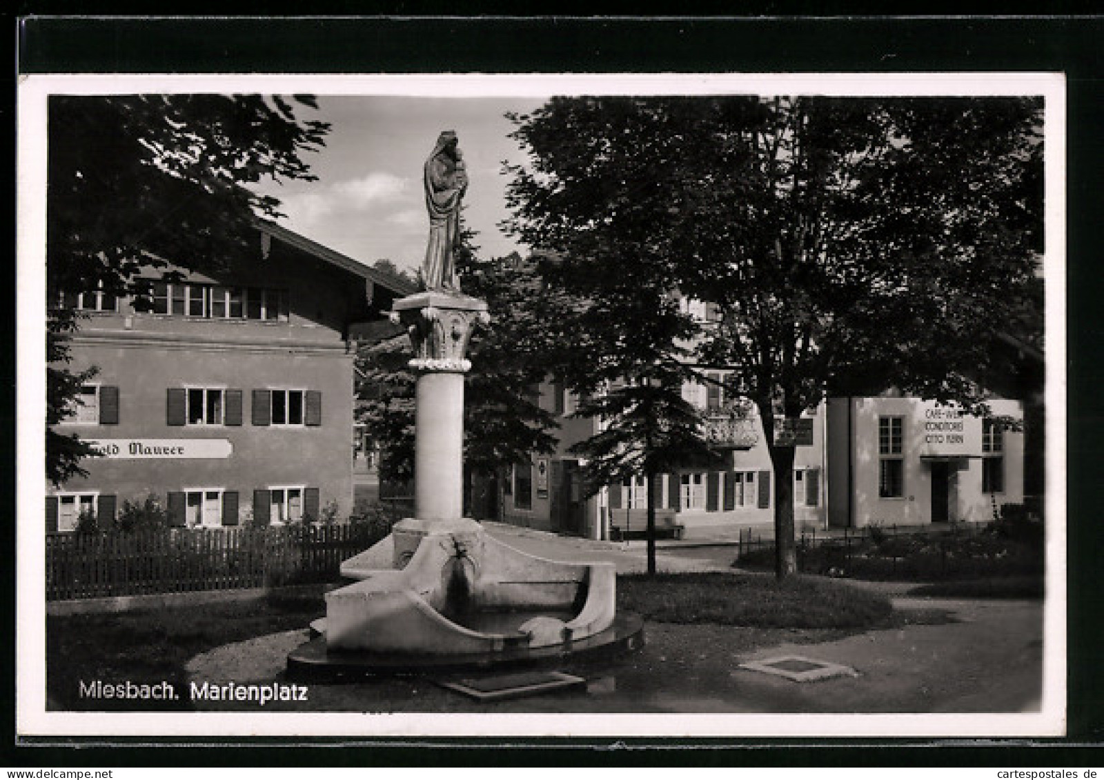 AK Miesbach, Marienplatz Mit Café Otto Kern  - Miesbach