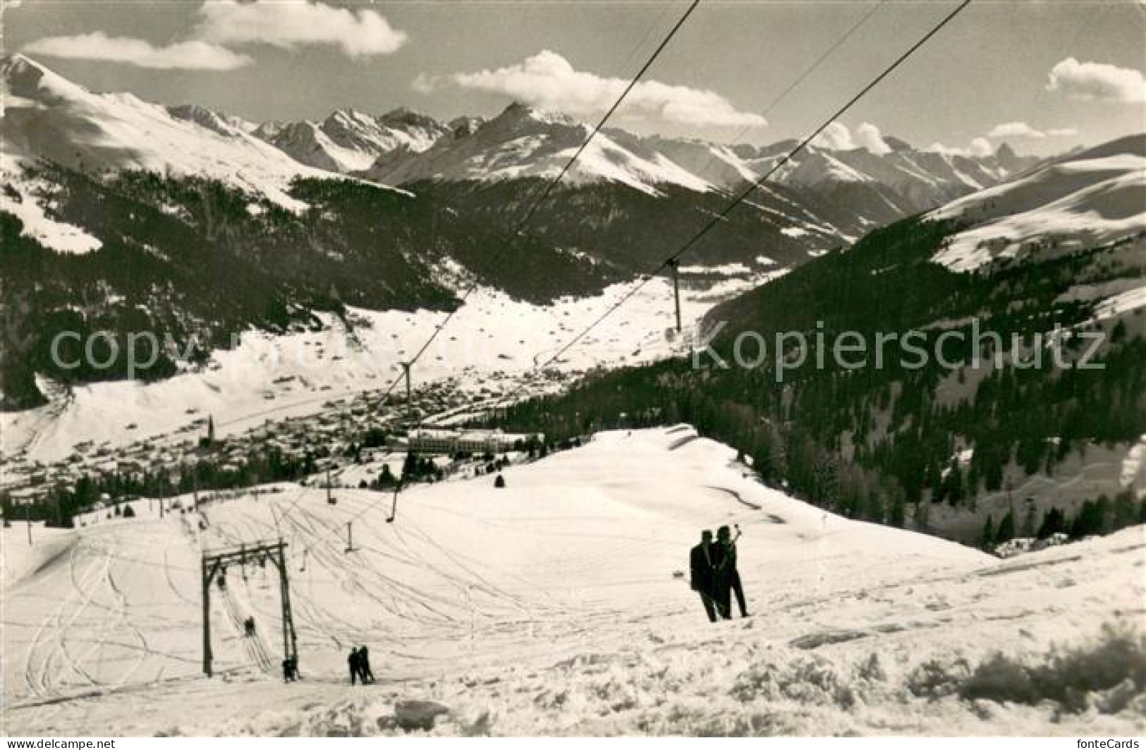 13733064 Strela Skilift Mit Blick Auf Schatzalp Und Davos Strela - Andere & Zonder Classificatie