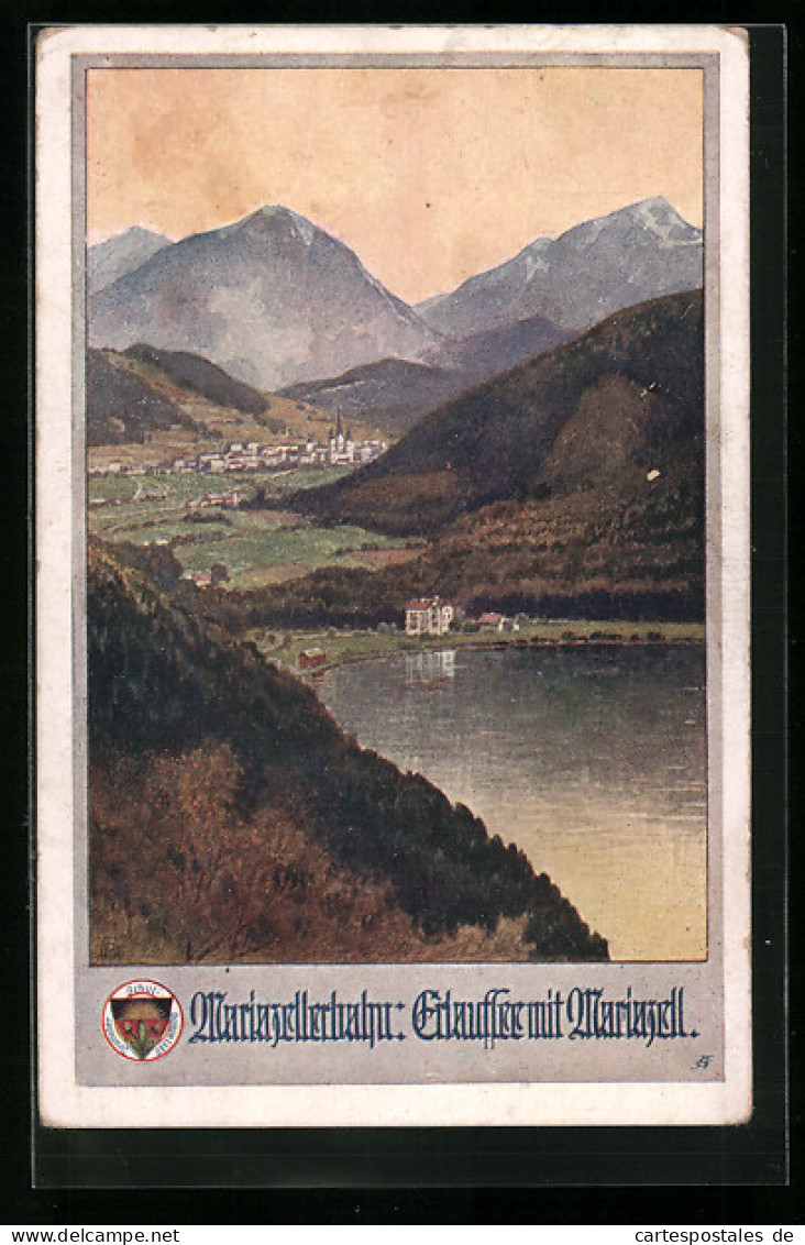 AK Deutscher Schulverein Nr. 719: Mariazell, Ortsansicht Mit Erlaussee  - Weltkrieg 1914-18