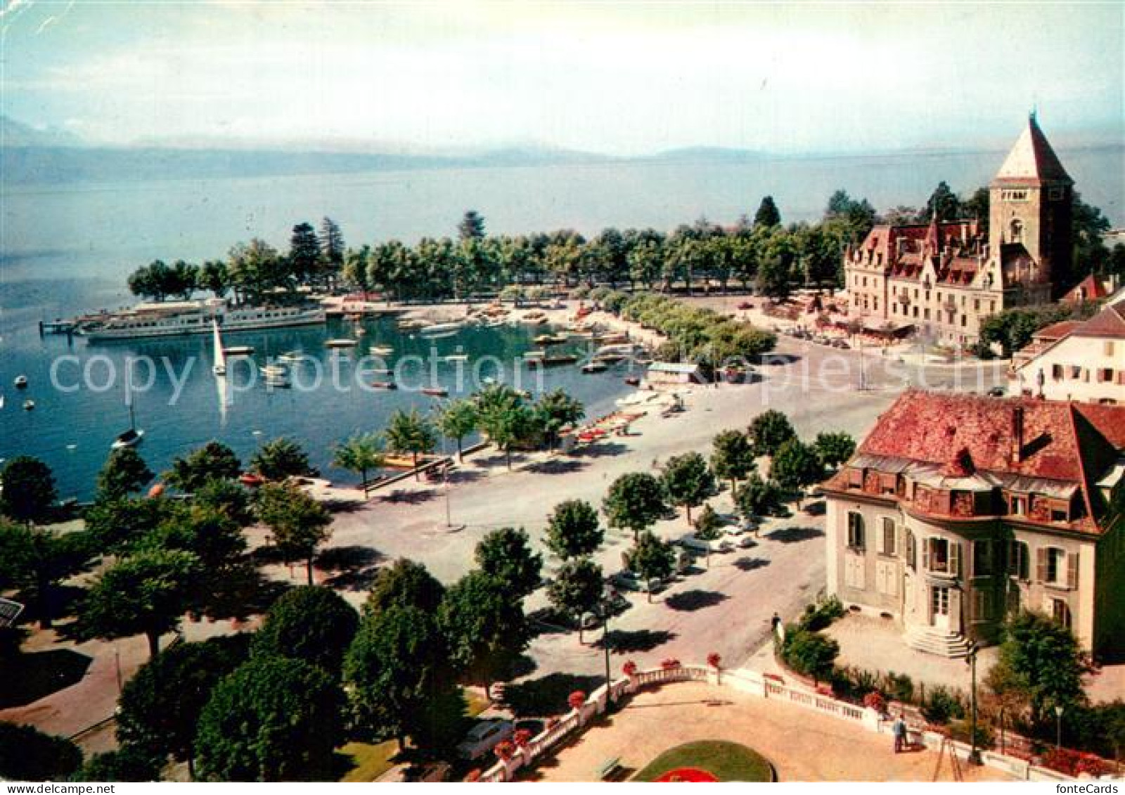 13731603 Ouchy Lausanne VD Hôtel Le Chateau Depuis L Hôtel Beau Rivage Vue Aérie - Altri & Non Classificati