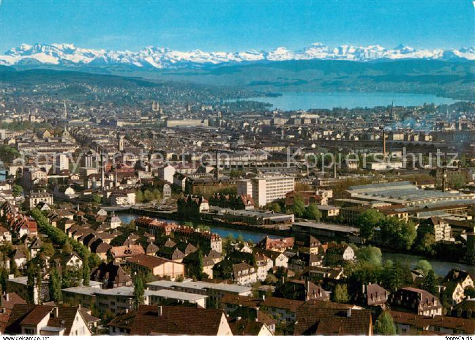 13731602 Zuerich ZH Stadtpanorama Zuerichsee Alpen Zuerich ZH - Other & Unclassified