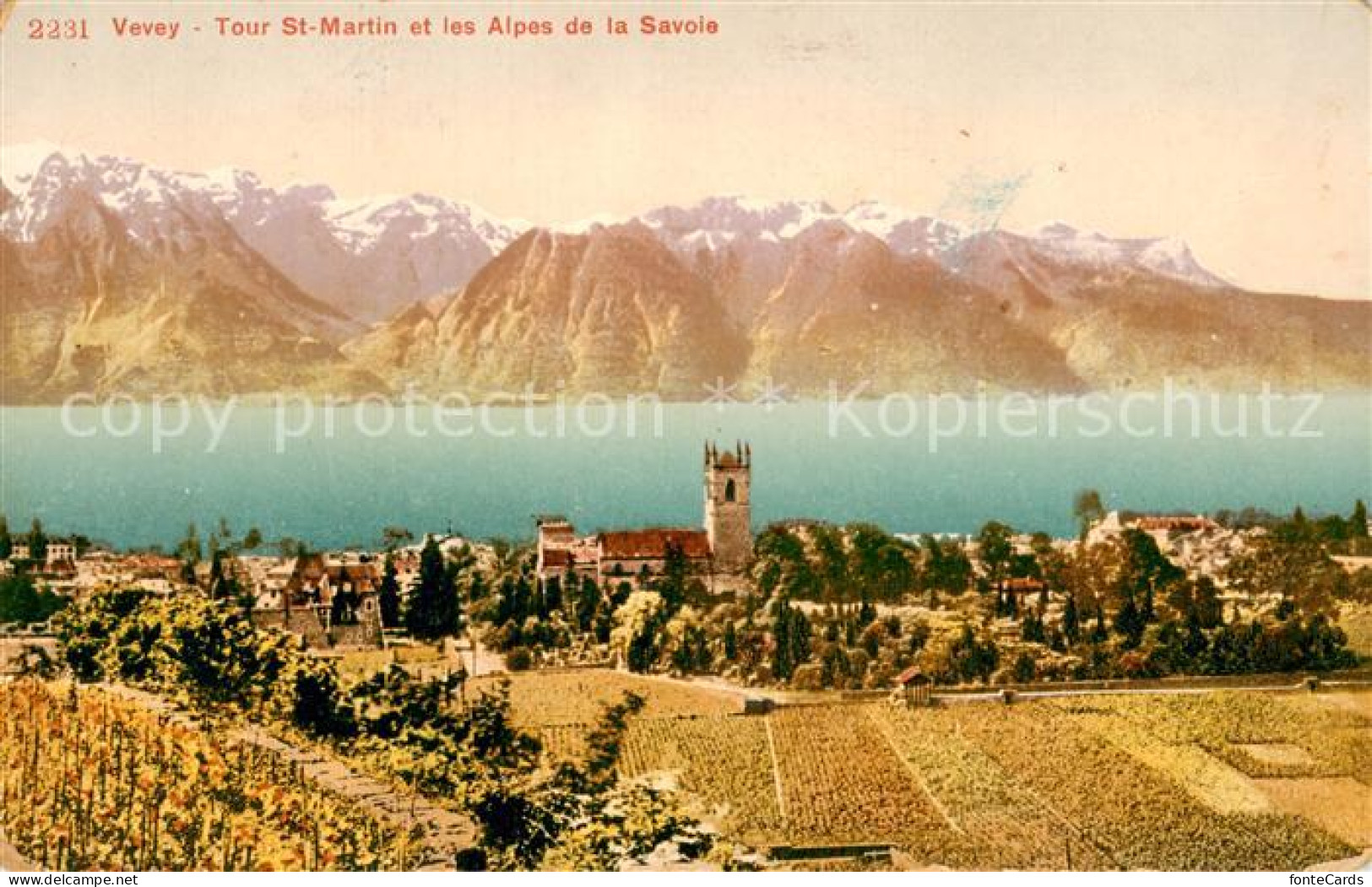 13731564 Vevey VD Tour St Martin Et Les Alpes De La Savoie Vevey VD - Otros & Sin Clasificación
