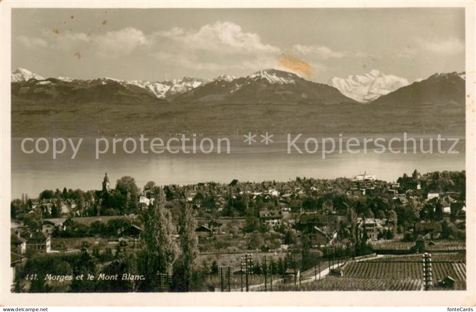 13731563 Morges Panorama Et Le Mont Blanc Morges - Otros & Sin Clasificación