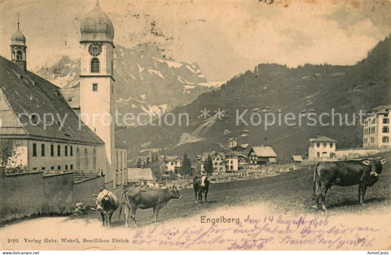 13731551 Engelberg  OW Kirche Panorama  - Other & Unclassified