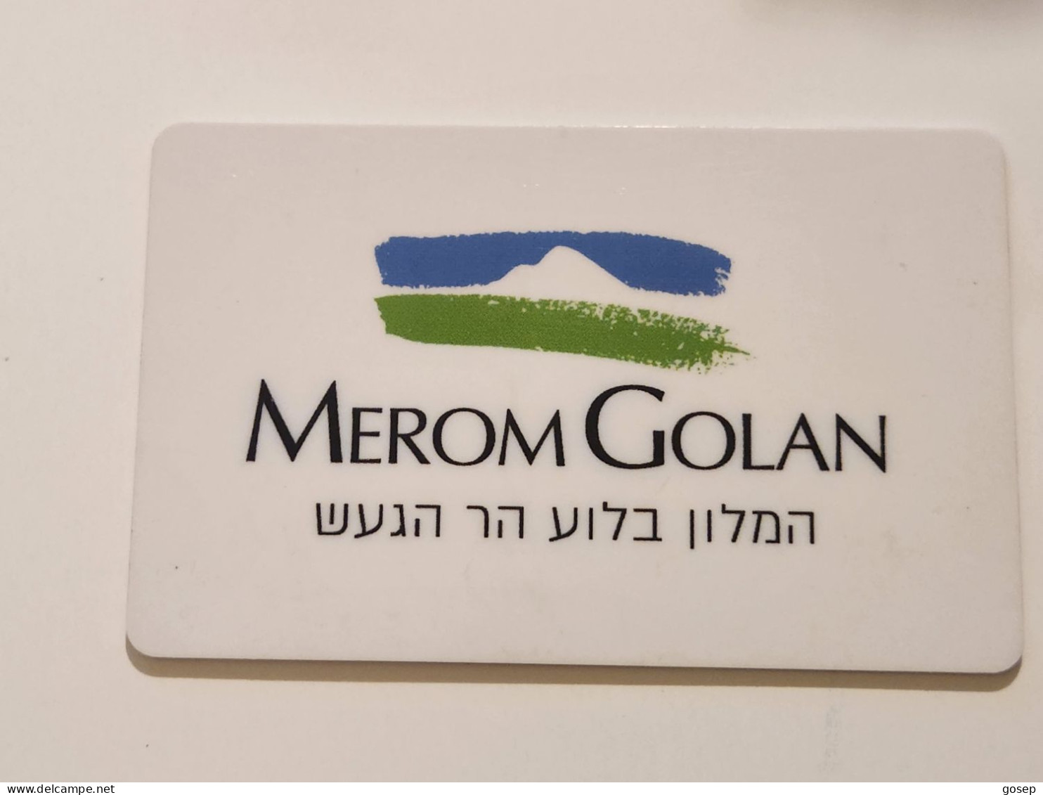 ISRAEL-MEROM GOLAN-The Hotel Is In The Crater Of The Volcano-HOTAL-KEY CARD-(1075)(?)GOOD CARD - Cartes D'hotel