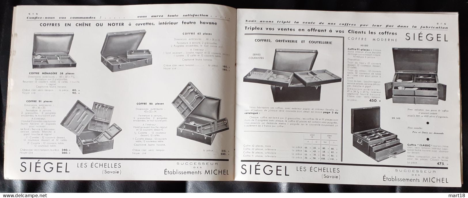 Catalogue SIEGEL 1934 - Les Echèlles (73) - Ecrins, Etuis, Cuirs à Rasoirs...... - Reclame