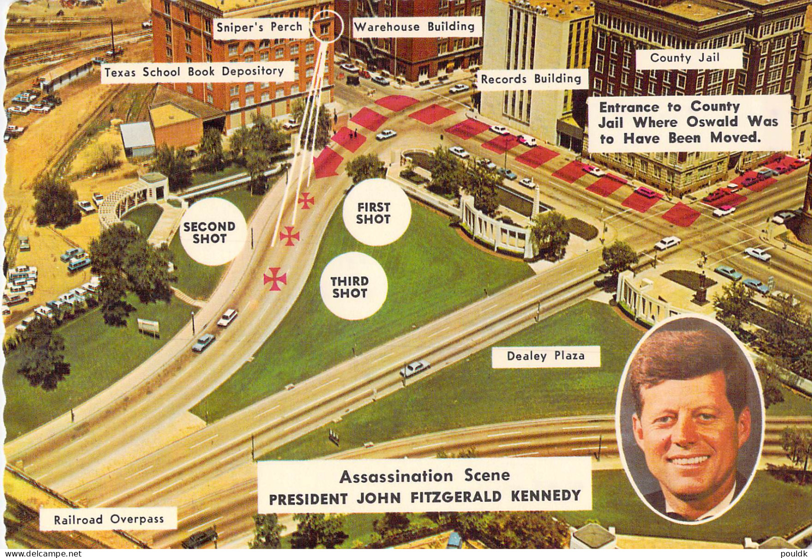 Used Postcard From USA: Assassination Scene President John F Kennedy Posted  Dallas 1973. Postal Weight 0,049 Kg - Kennedy (John F.)