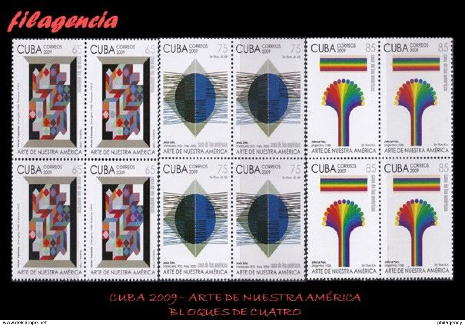 CUBA. BLOQUES DE CUATRO. 2009-08 ARTE LATINOAMERICANO - Unused Stamps