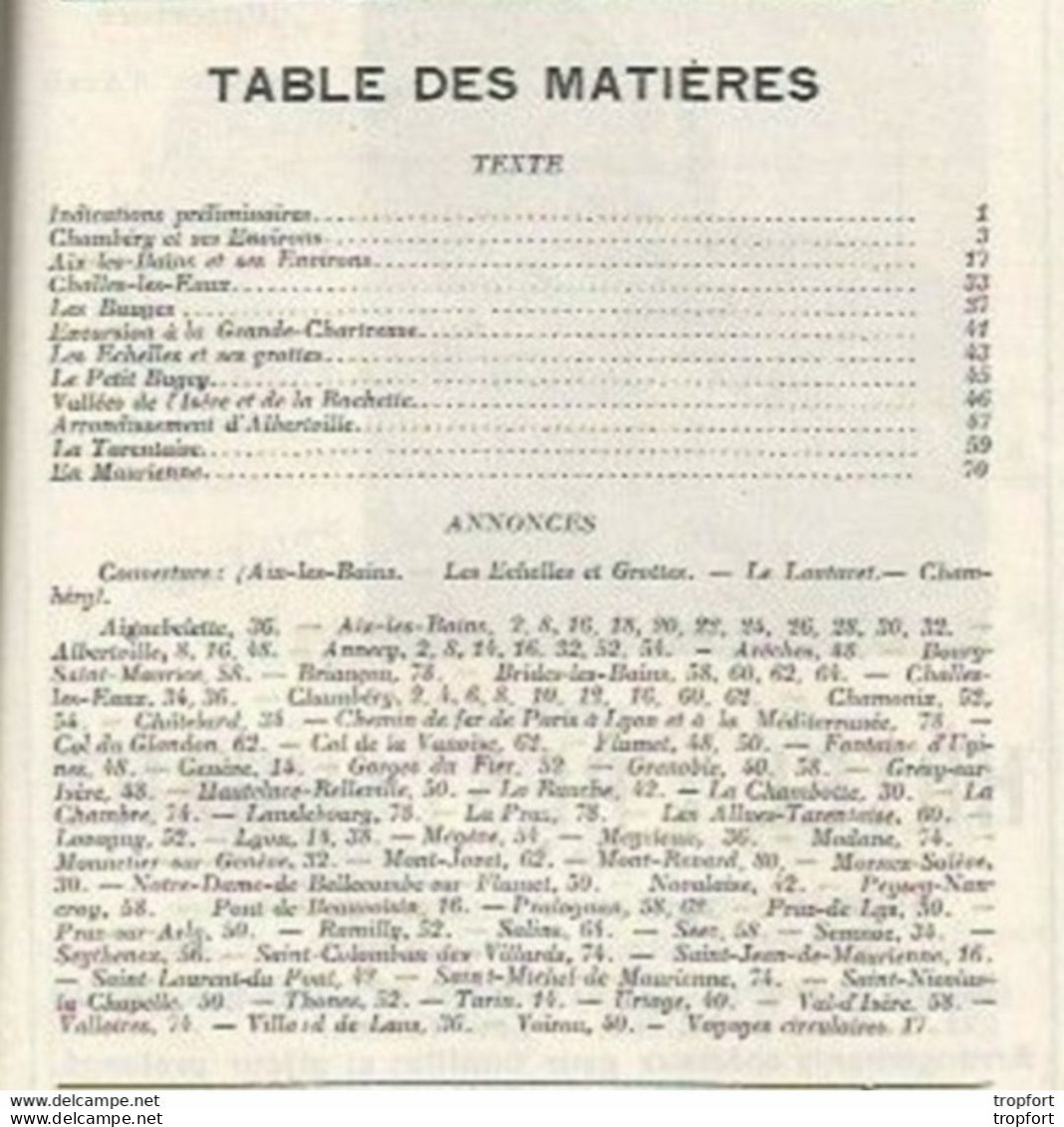 Bb // Vintage // Superbe Guide LA SAVOIE Touristique 1908 Aix-les-Bains Chambéry Bauges Challes-les-Eaux Albertville - Tourism Brochures