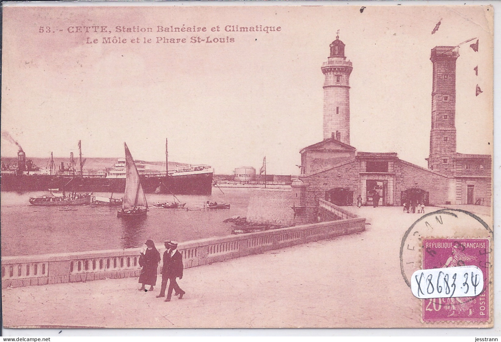 CETTE- LE MOLE ET LE PHARE ST-LOUIS - Sete (Cette)