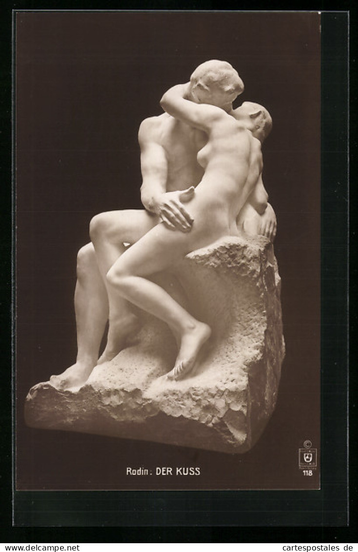 AK Plastik Der Kuss Von Rodin  - Sculptures