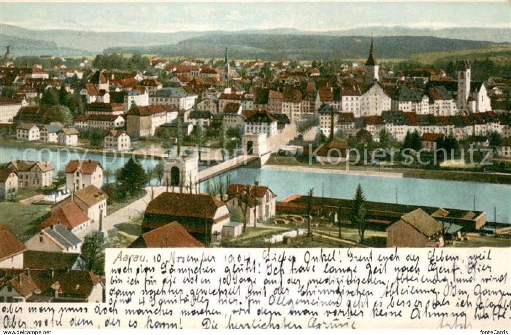 13729404 Aarau AG Panorama Militaersache Aarau AG - Andere & Zonder Classificatie